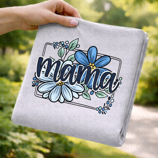 Blue Floral Mama