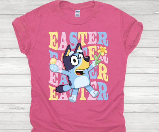 Blue Pup Easter Pastel Girl