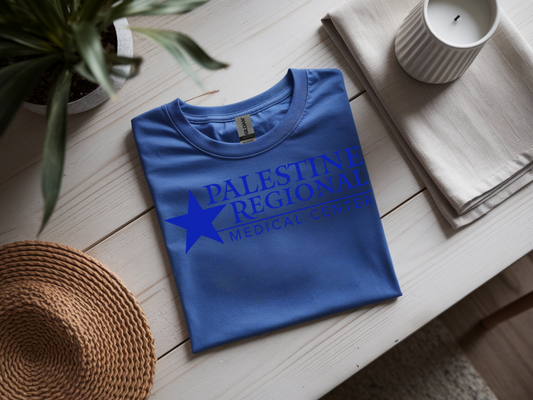 Palestine Regional Medical Center in Bright Blue Font