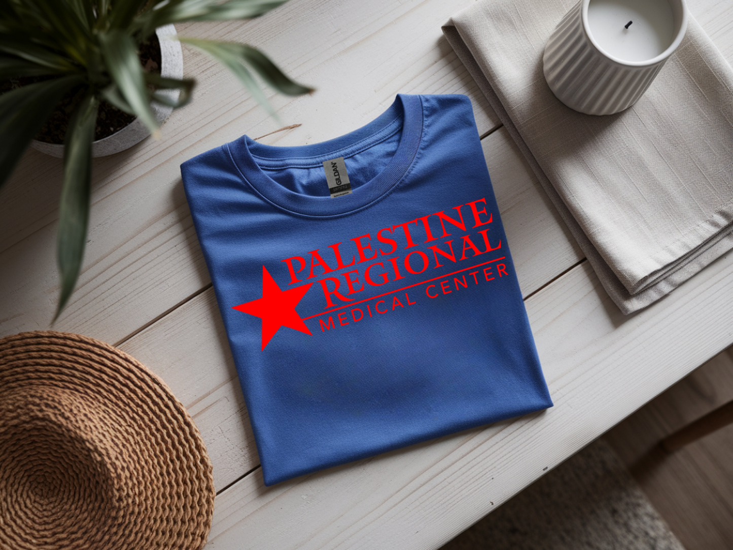 Palestine Regional Medical Center in Red Font