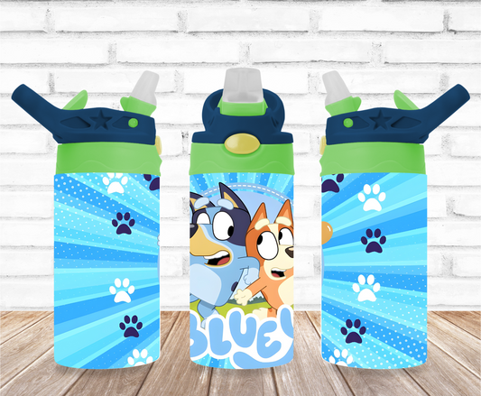 The Blue Dog 12oz Flip Top Sublimation Tumbler