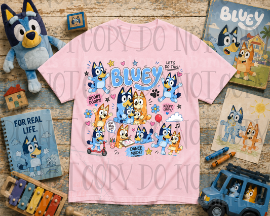Faux Embroidery Bluey Doodle Dance Mode