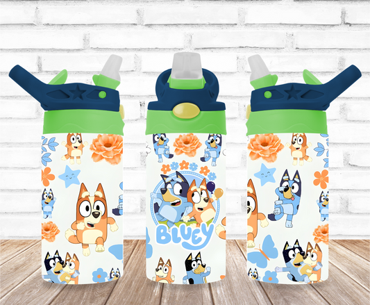 The Dog with Sibling 12oz Flip Top Sublimation Tumbler