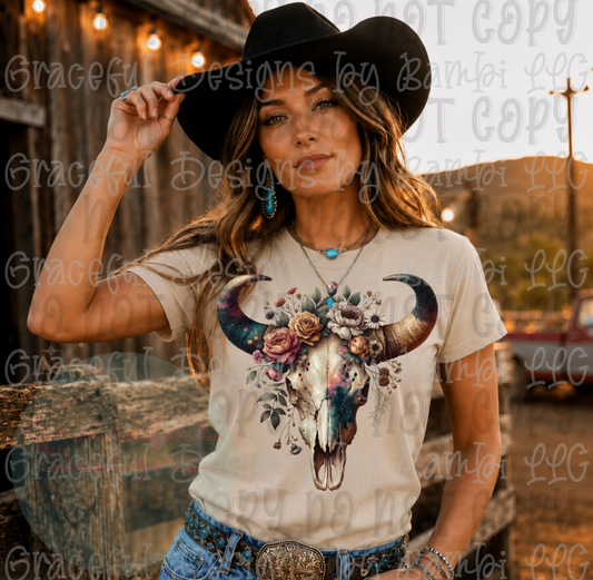 Boho Cow Skull