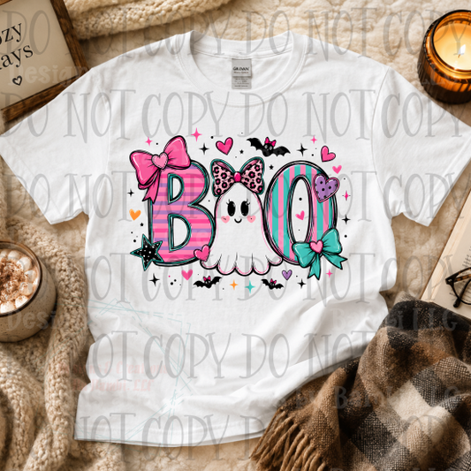 Boo in Pink and Turquoise