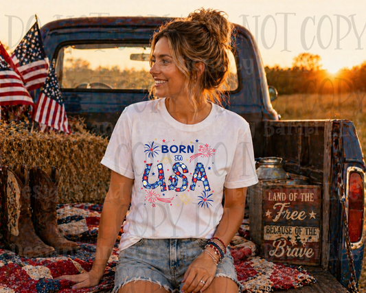 Born in the USA Floral Patriotic