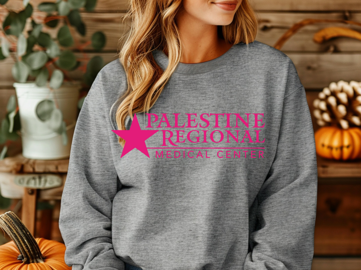Palestine Regional Medical Center in Breast Cancer Pink Font
