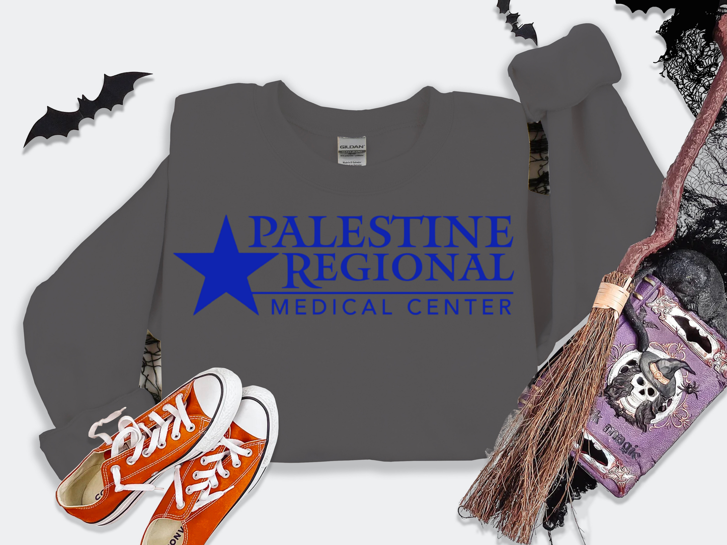 Palestine Regional Medical Center in Bright Blue Font