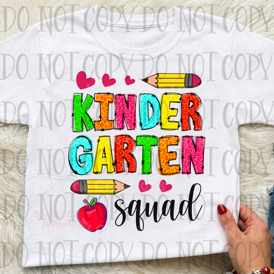 Bright Font Kindergarten Squad