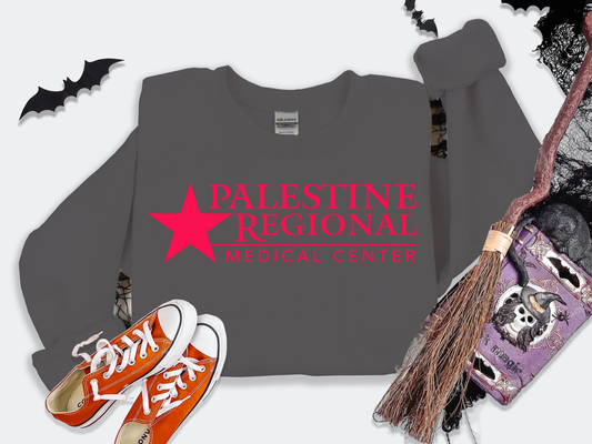 Palestine Regional Medical Center in Bright Pink Font
