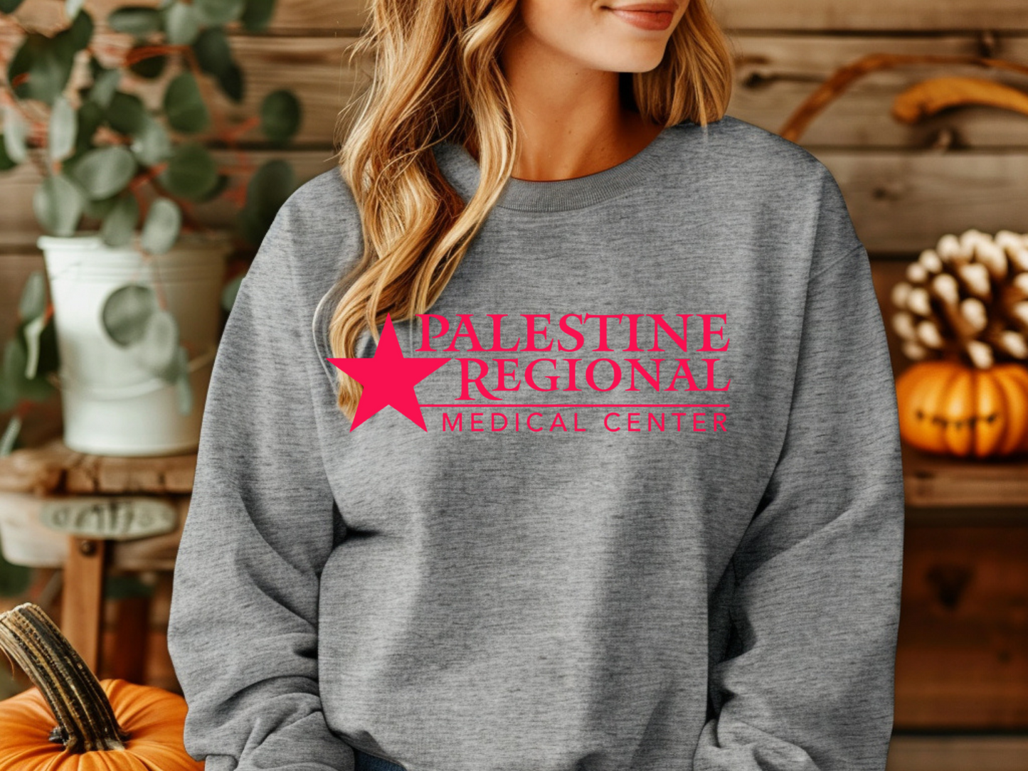 Palestine Regional Medical Center in Bright Pink Font