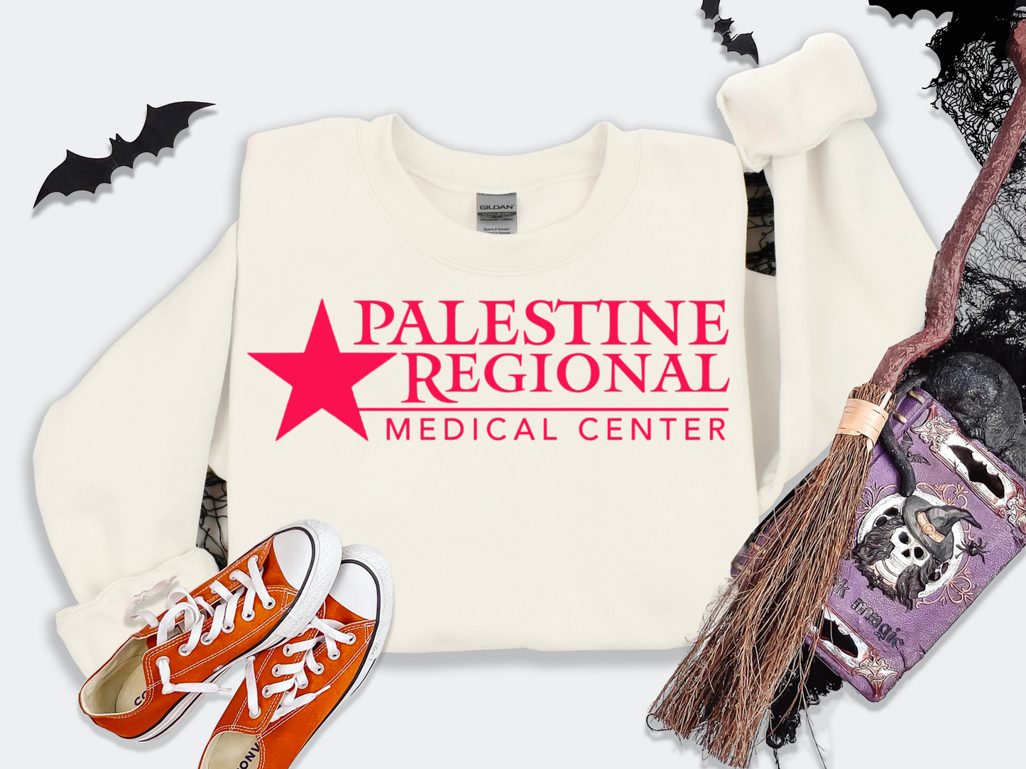 Palestine Regional Medical Center in Bright Pink Font