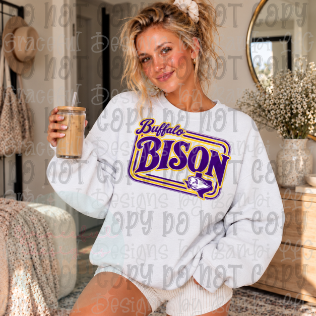 Buffalo Bison Texas Athletic Logo