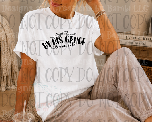 By His Grace Black Font