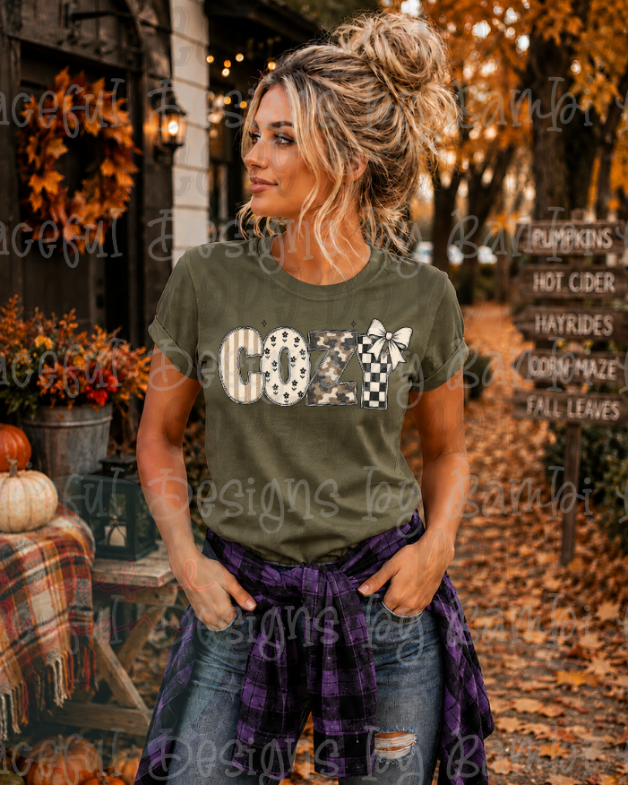 Inspirational Words Multi Pattern Font Fall Style with Bow Collection