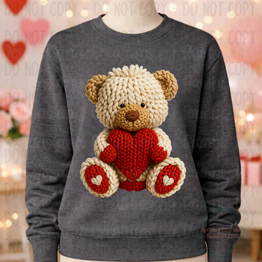 Crochet Valentine Teddy Bear