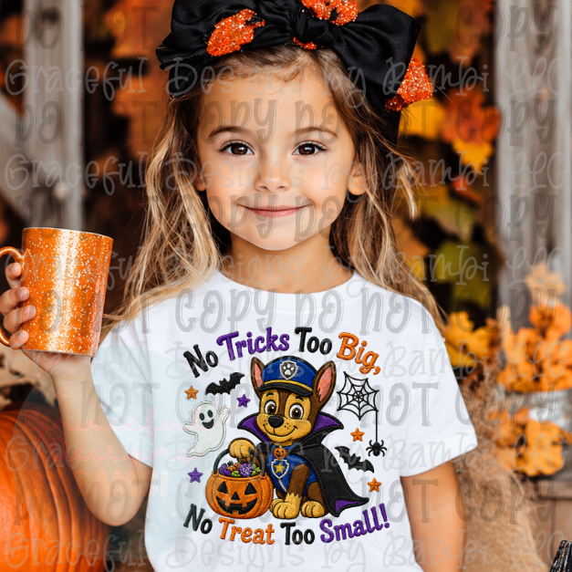 Faux Embroidered No Tricks Too Big PP Collection