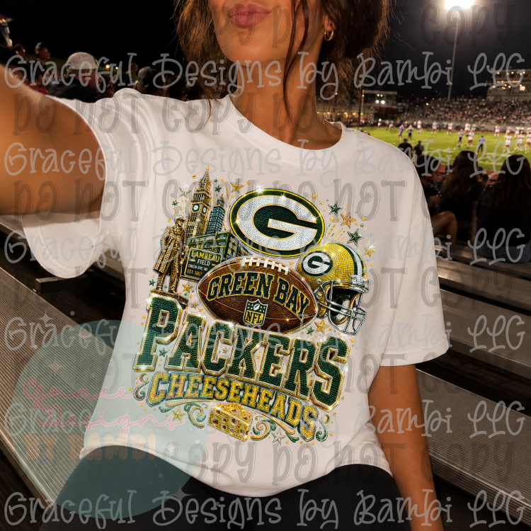 Faux Glitter Glitzy Football Collection