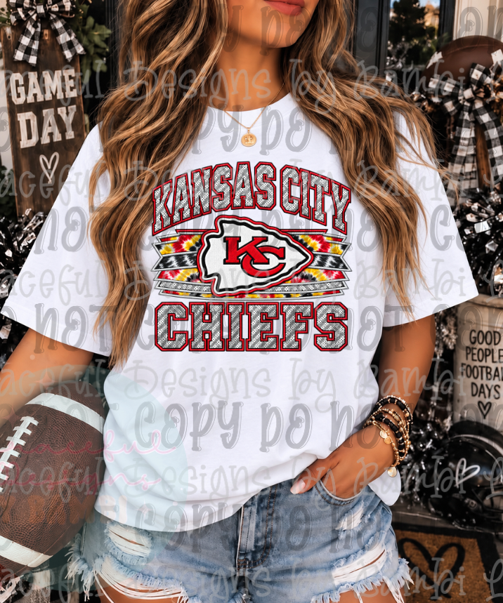 Faux Embroidery Tie Dye Football Collection