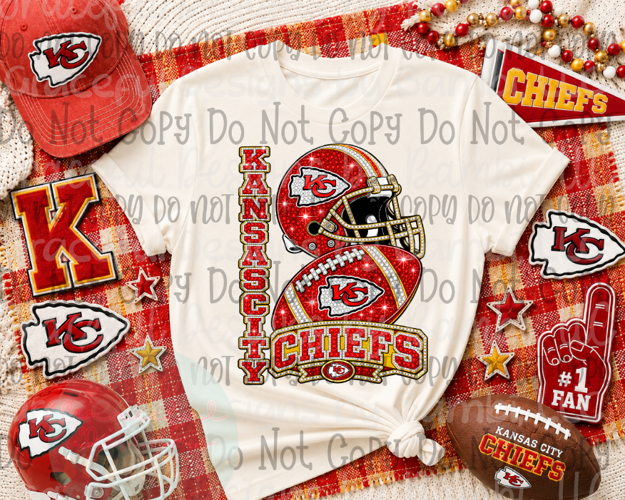 Faux Bling Sequin Football Collection