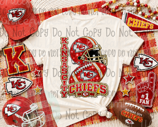 Faux Bling Sequin Football Collection