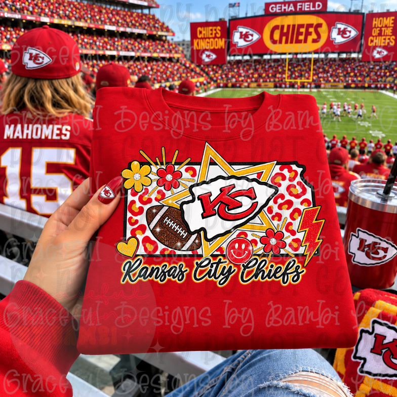 Faux Embroidery/Sequin States and Football Collection