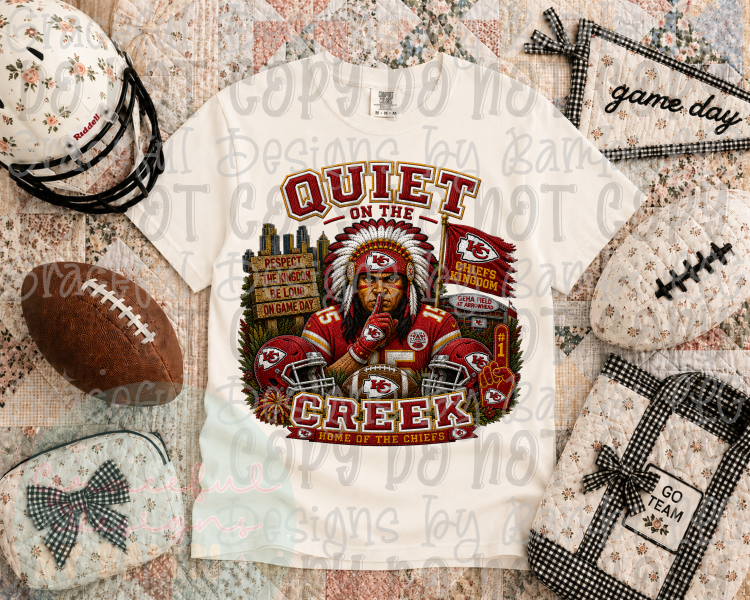 Faux Embroidery Quiet on the Creek Football Collection