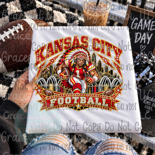 Faux Glittery/Embroidered Football Legends Collection