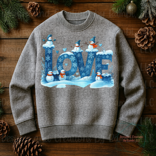 Christmas Snowman Scene 1