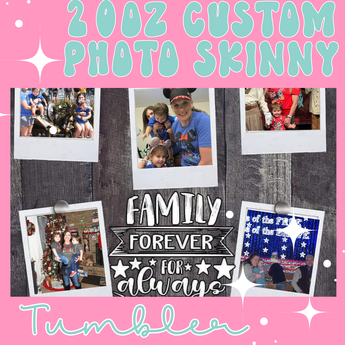 20oz Custom Tall Skinny Photo 20 oz Skinny Sublimation Tumbler