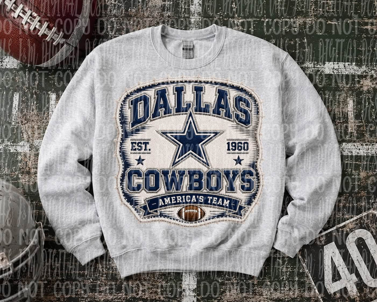 Faux Embroidery Patch Football Collection