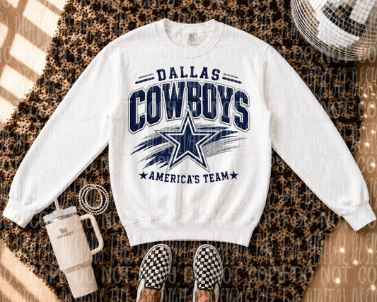 Faux Embroidery America's Team Dallas