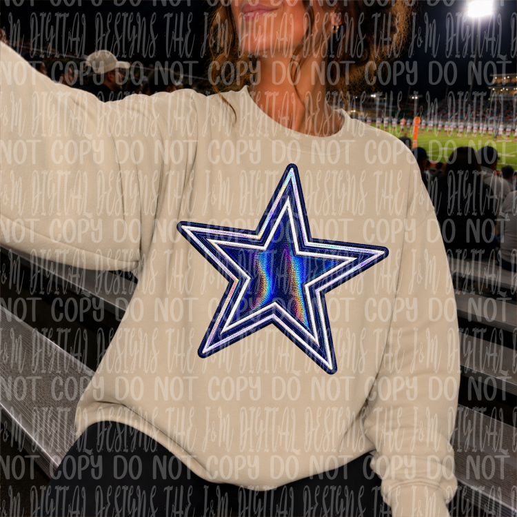 Faux Holographic Mascot Logo Football Collection