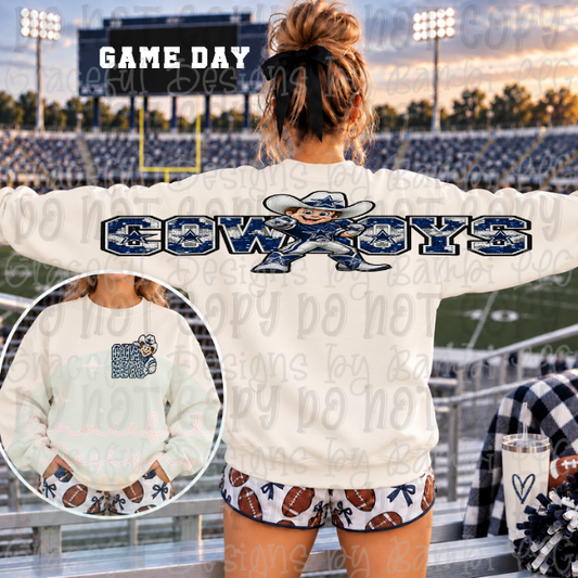 Faux Embroidered/Sequin Big Backs with Pocket Design Football Collection
