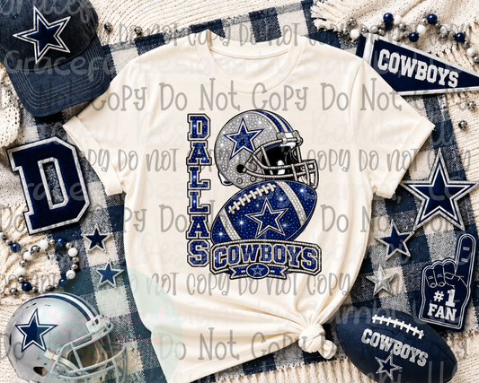Faux Bling Sequin Football Collection