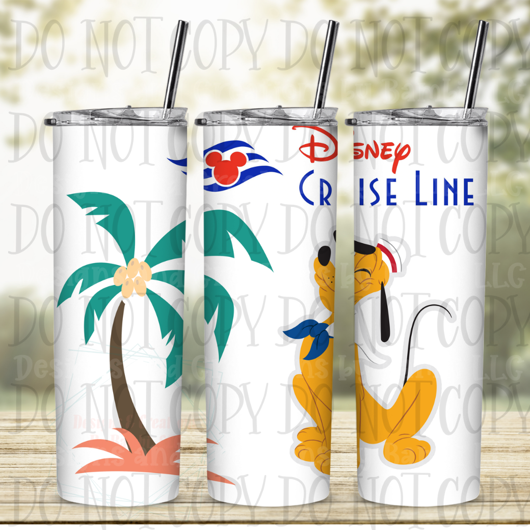 Cruise Line Pluto 20 oz Skinny Sublimation Tumbler