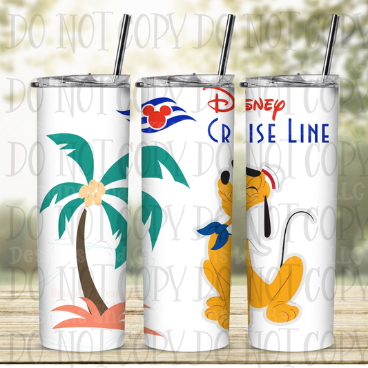 Cruise Line Pluto 20 oz Skinny Sublimation Tumbler