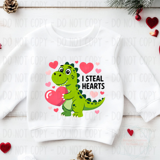 Dino I Steal Hearts Valentine