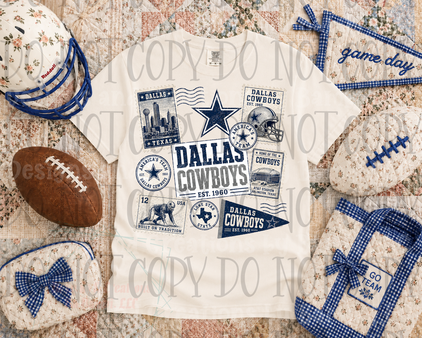 Dallas Cowboys Stamp Collage