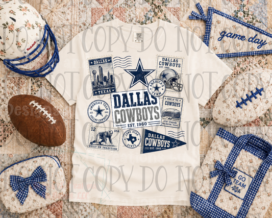 Dallas Cowboys Stamp Collage