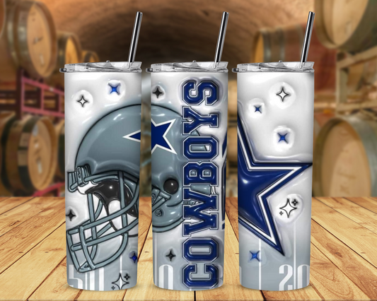 Dallas Cowboys Inflated 20 oz Skinny Sublimation Tumbler