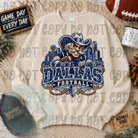 Faux Embroidery Teams Football Collection