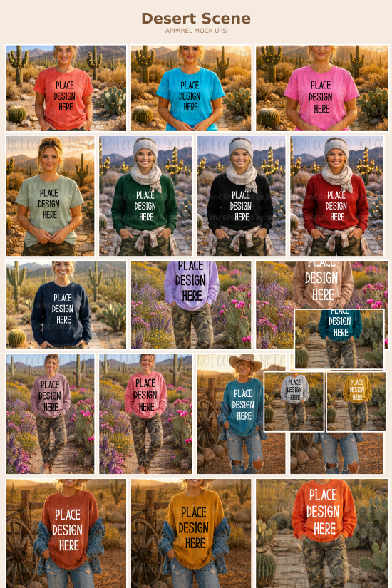 May-June-July Apparel Mock Up Drives (Large Variety of Themes, Brands, and Colors)