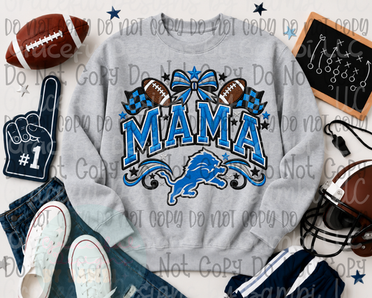Faux Embroidery Football Mama Team Mascot Collection