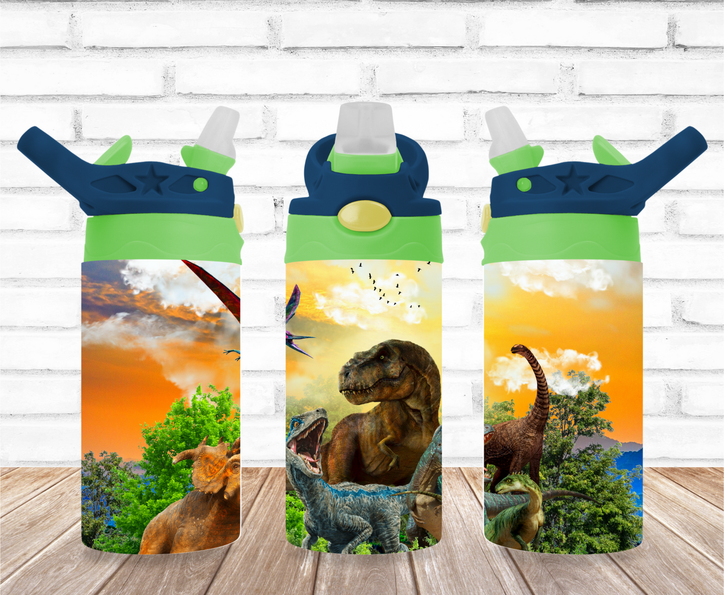 Dinosaur Land 12oz Flip Top Sublimation Tumbler