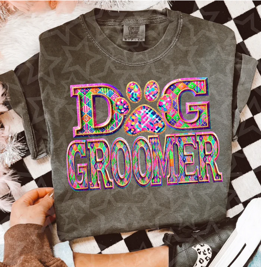 Dog Groomer Tye Dye