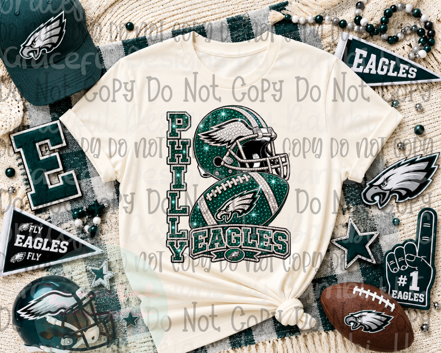 Faux Bling Sequin Football Collection