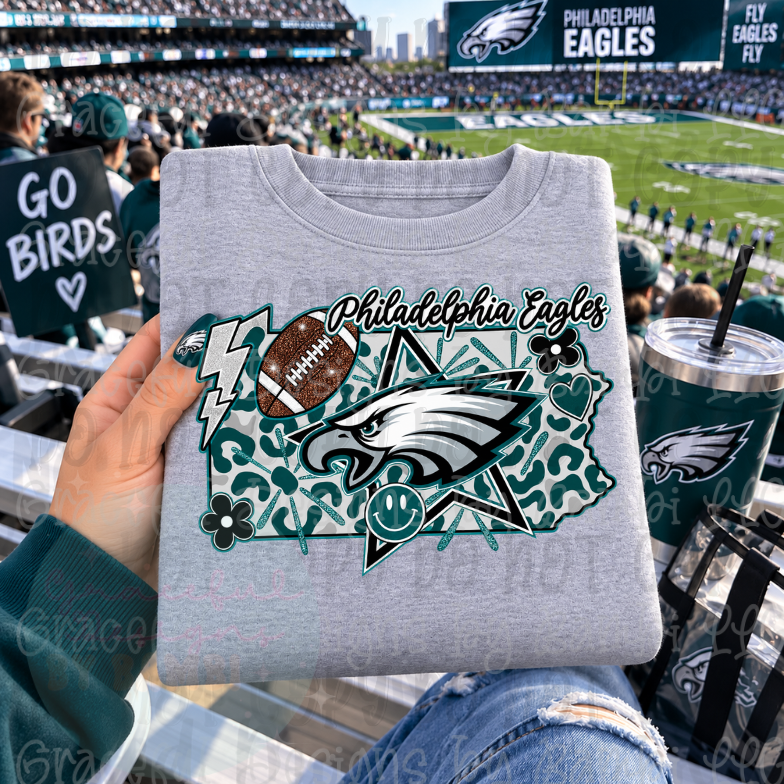Faux Embroidery/Sequin States and Football Collection
