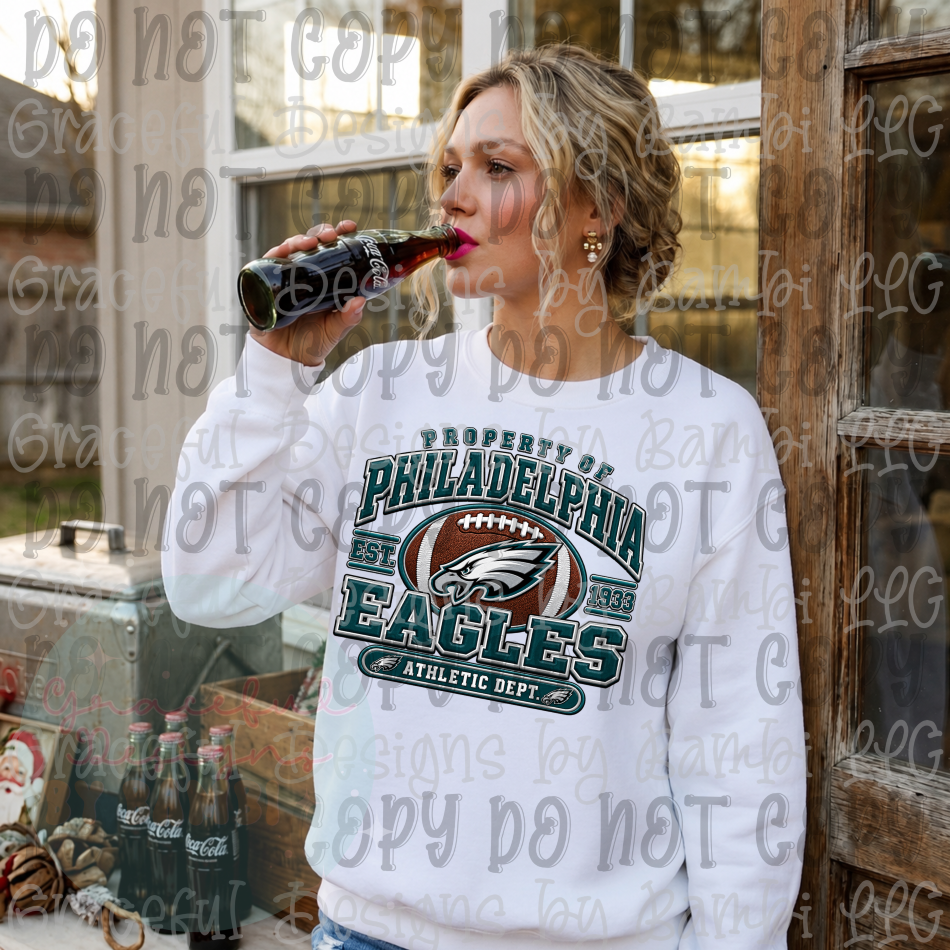 Faux Embroidery Property of Football Collection