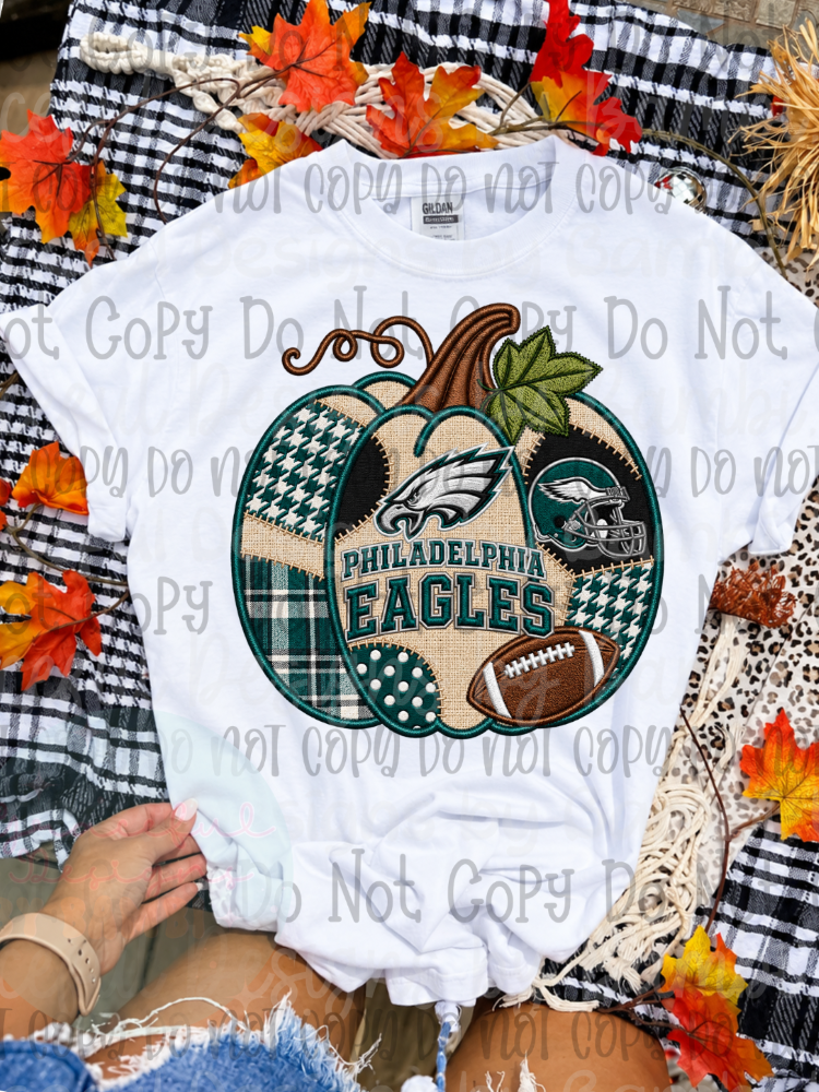 Faux Embroidery Pumpkin Football Collection
